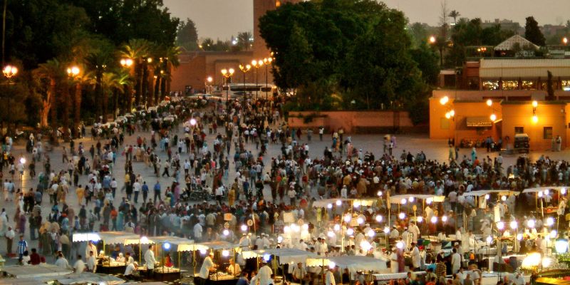 Jemaa el-Fnaa Square and Medina Souks